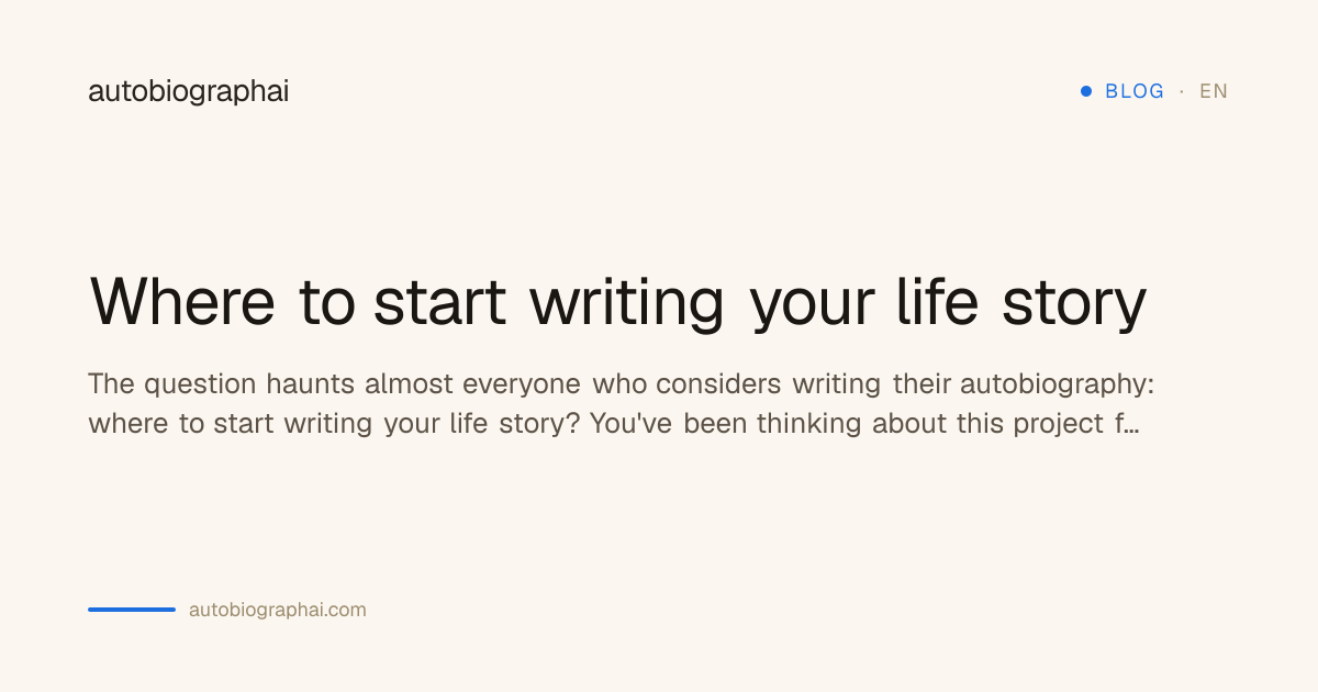 Ife Writing Where to start writing your life story | Autobiographai
